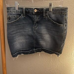 Kancan Dark Wash Denim Mini Skirt size 27